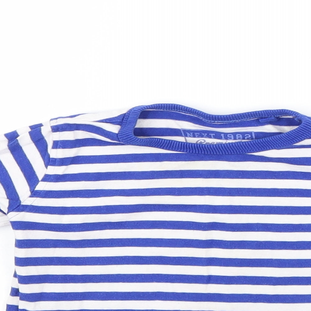 NEXT Boys Blue Striped  Basic T-Shirt Size 12-18 Months