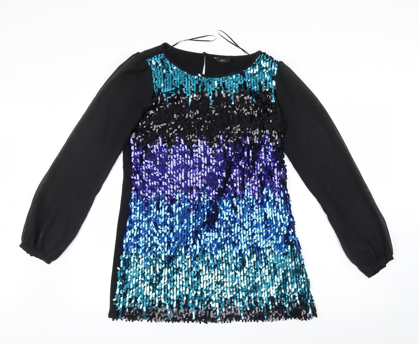 M&Co Womens Blue   Basic Blouse Size 10