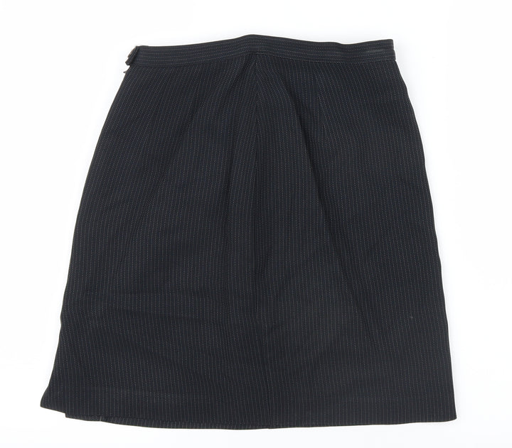 Marks and Spencer Womens Black Striped Straight & Pencil Skirt Size 10