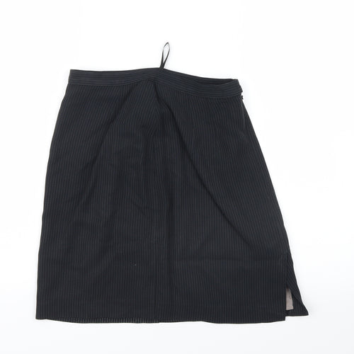 Marks and Spencer Womens Black Striped  Straight & Pencil Skirt Size 10