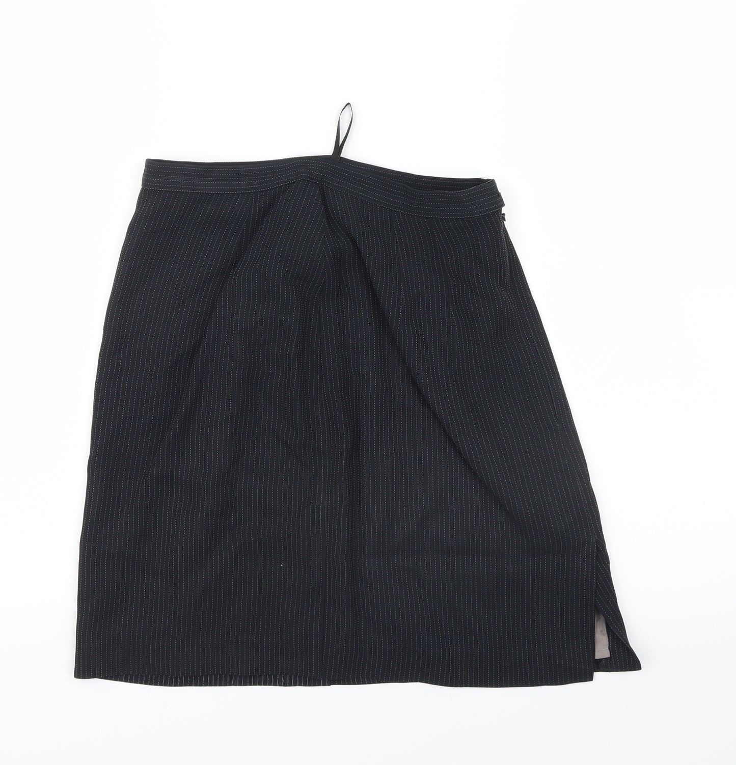 Marks and Spencer Womens Black Striped  Straight & Pencil Skirt Size 10