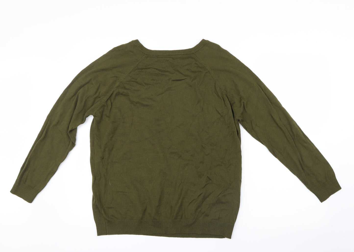 Simply Be Womens Green  Knit Pullover Jumper Size 12
