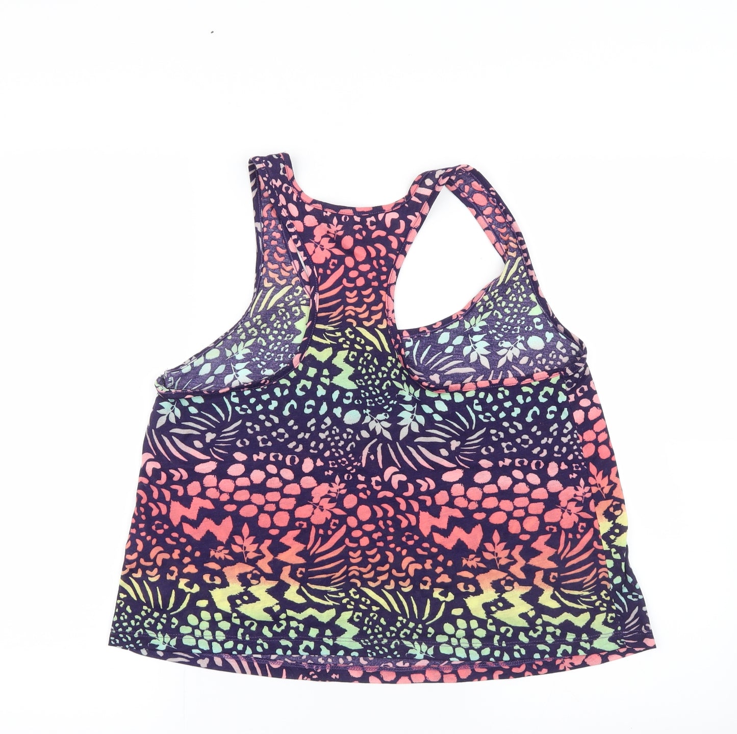 New Look Womens Purple Geometric  Cropped Tank Size 14