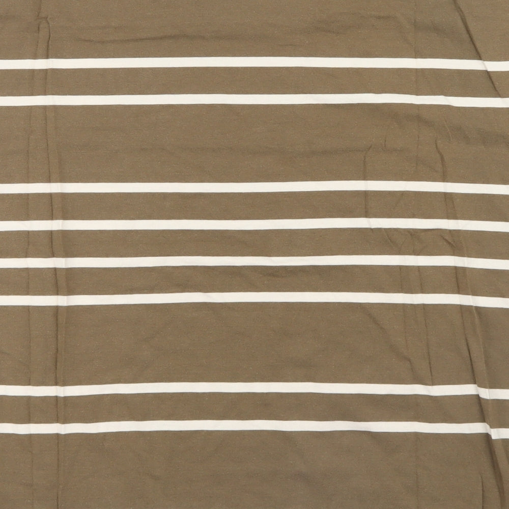 New Look Mens Brown Striped   T-Shirt Size L