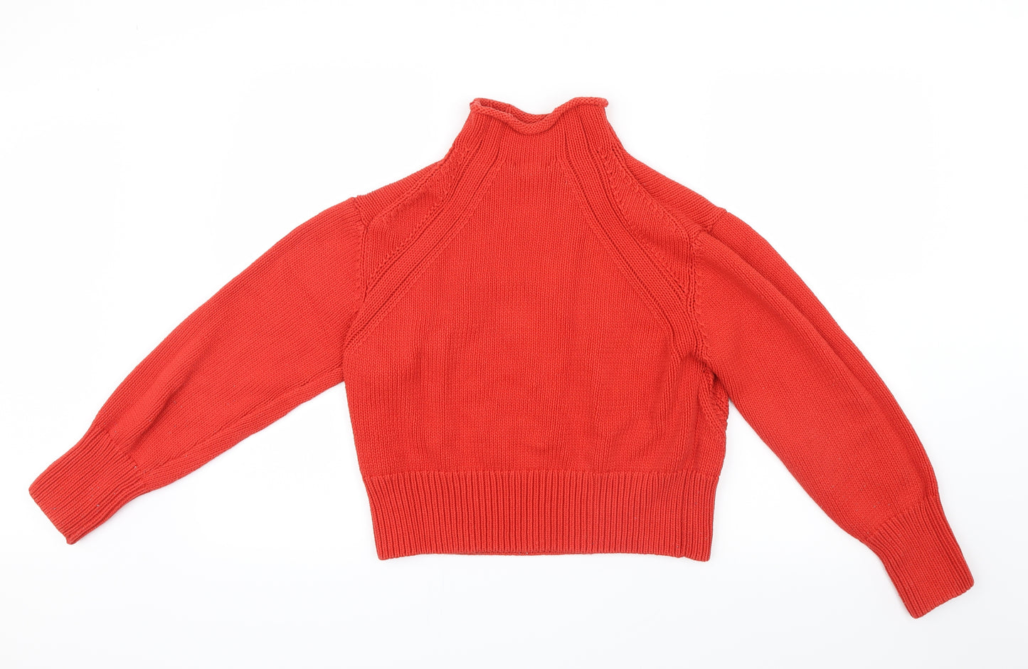 H&M Womens Red  Knit Pullover Jumper Size 10