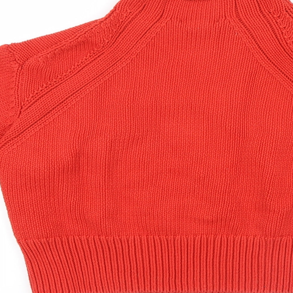 H&M Womens Red  Knit Pullover Jumper Size 10