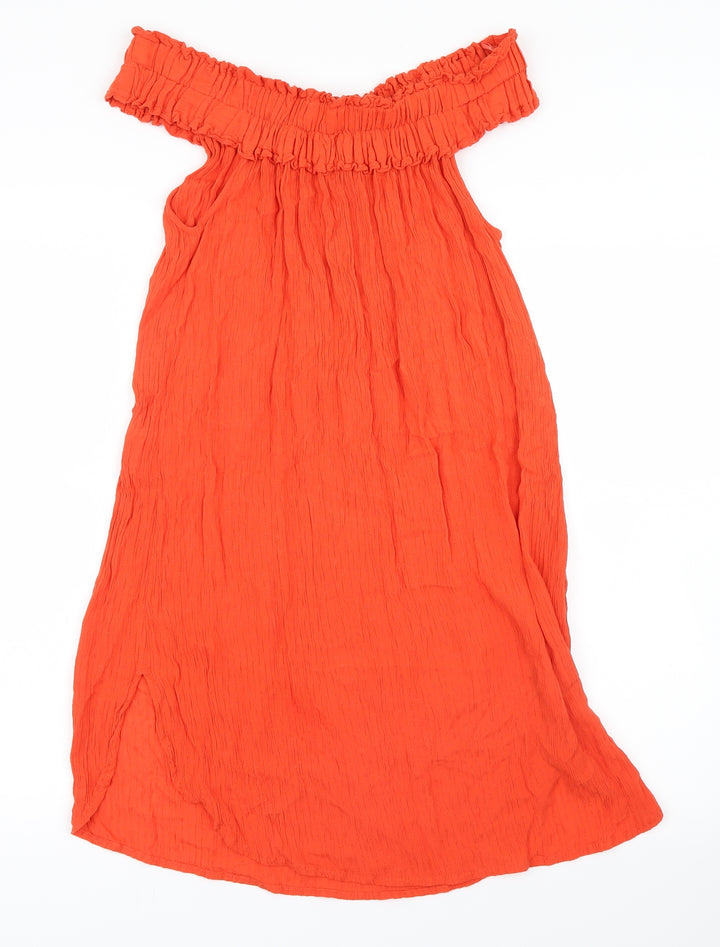 NEXT Womens Orange Shirt Dress Size 8 - Beach