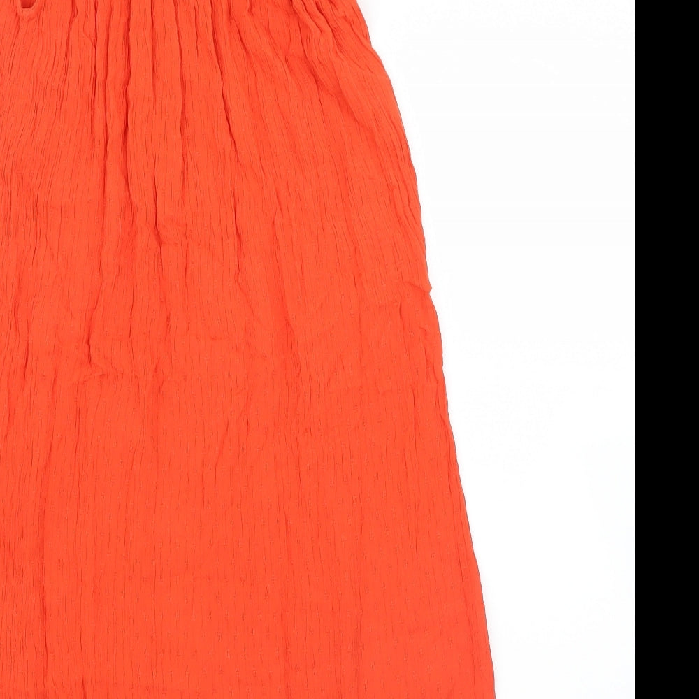 NEXT Womens Orange   Shirt Dress  Size 8  - Beach
