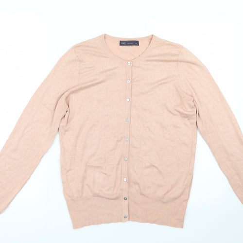 Marks and Spencer Womens Beige  Knit Cardigan Jumper Size 12