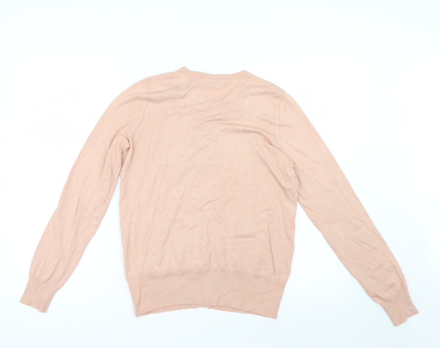 Marks and Spencer Womens Beige  Knit Cardigan Jumper Size 12