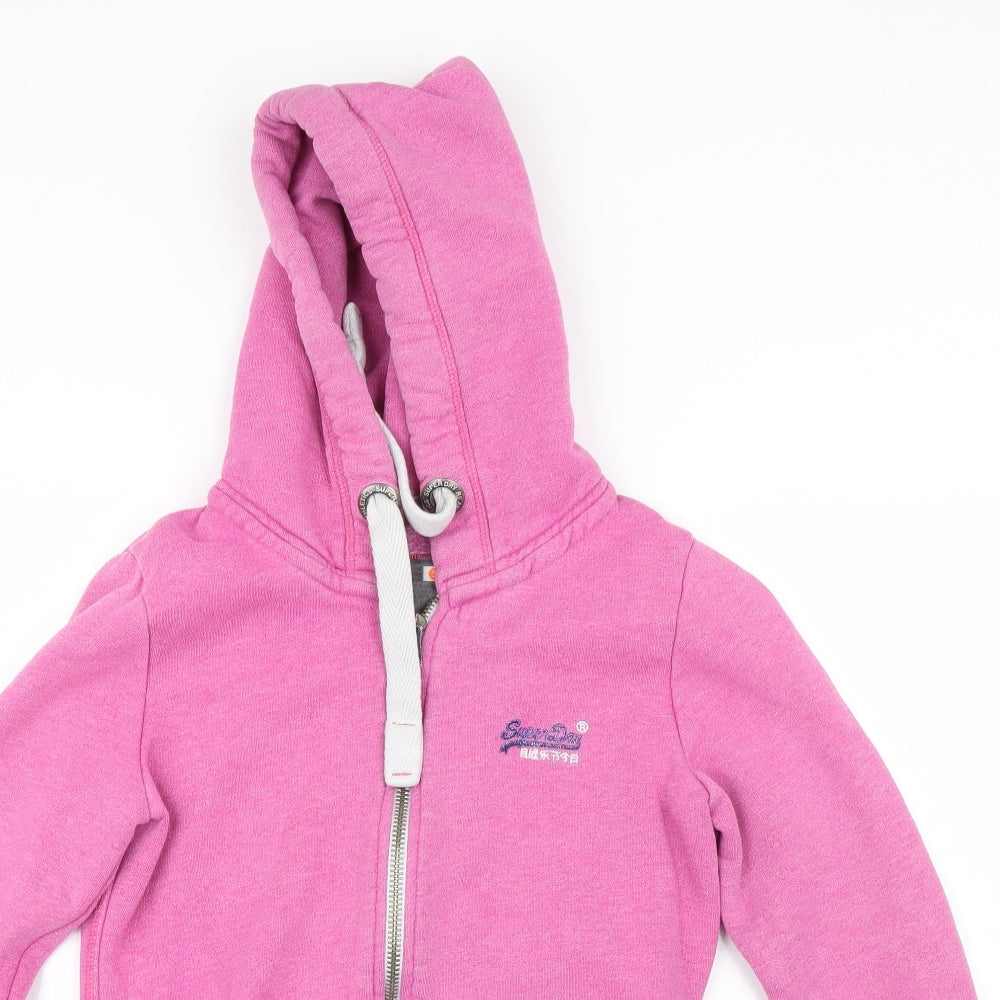 Superdry Womens Pink   Full Zip Hoodie Size S