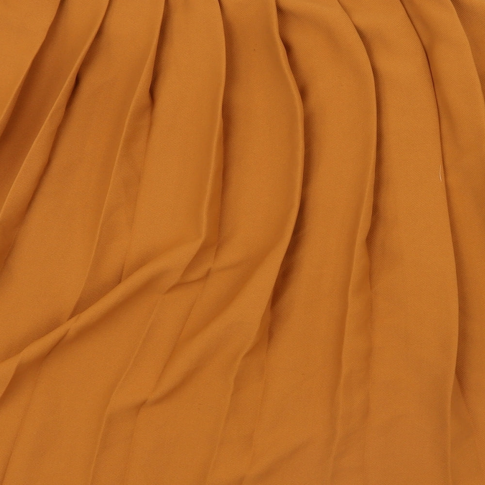 Marks and Spencer Womens Brown   Pleated Skirt Size 18
