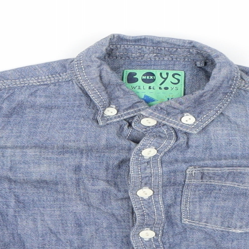NEXT Boys Blue   Basic Button-Up Size 18-24 Months