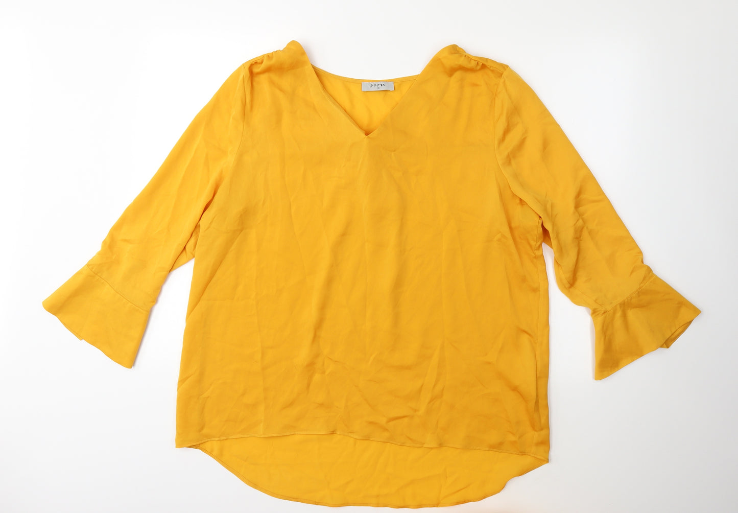 Soon Womens Yellow   Basic Blouse Size 18