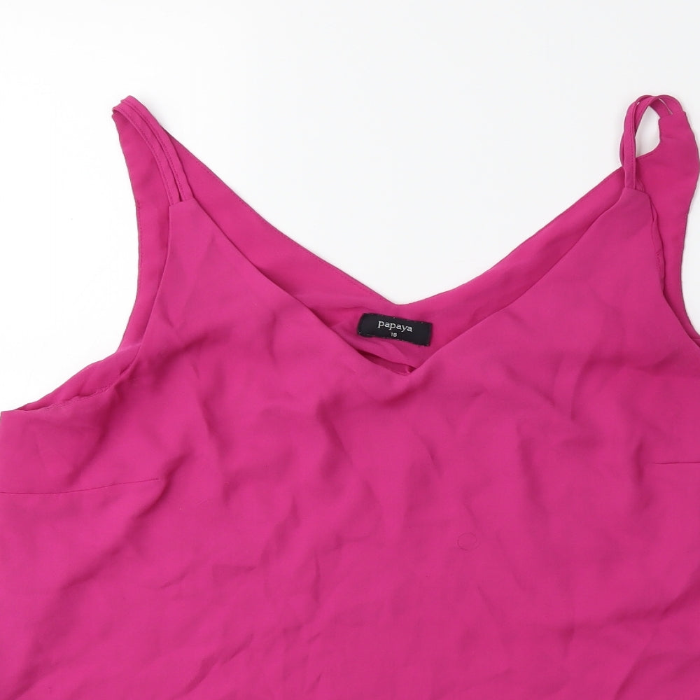 Papaya Womens Purple   Basic Blouse Size 18
