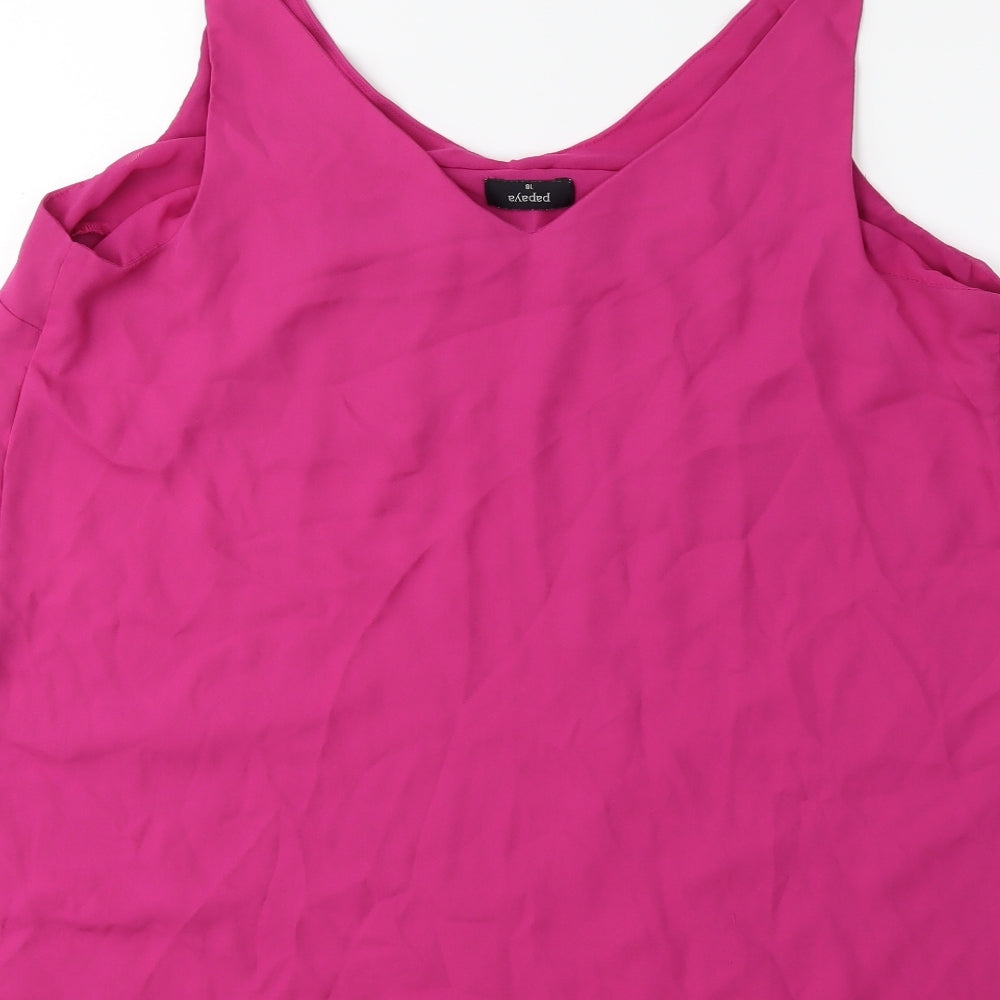 Papaya Womens Purple   Basic Blouse Size 18