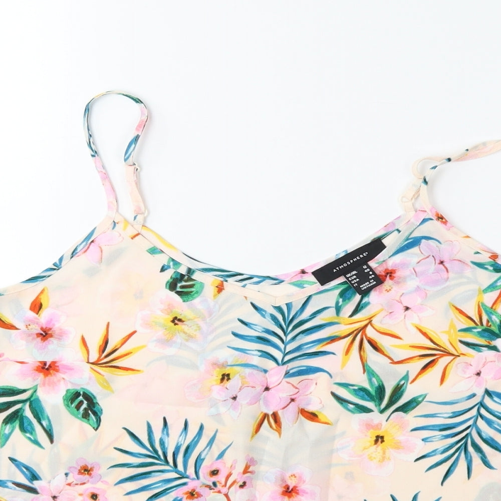 Atmosphere Womens Pink Floral  Basic Blouse Size 12