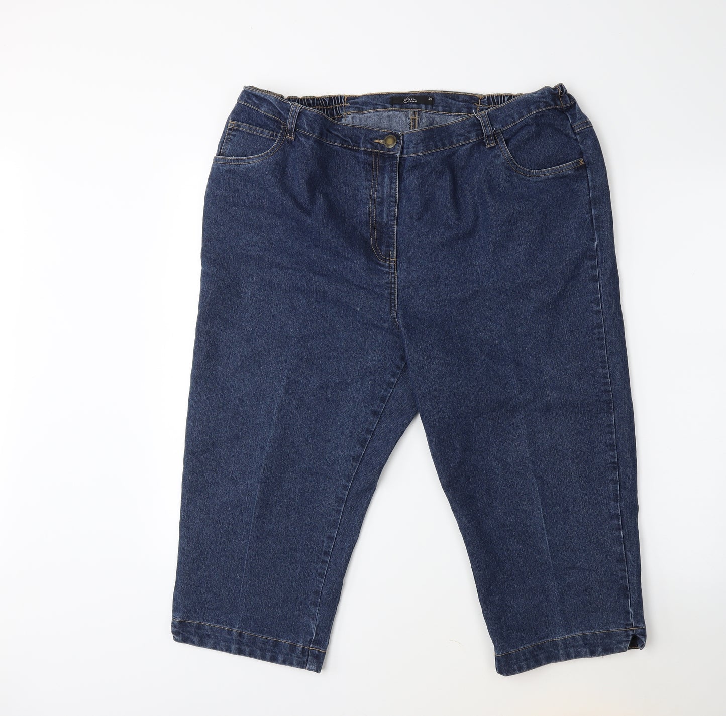 Bonmarché Womens Blue  Denim Cut-Off Shorts Size 20