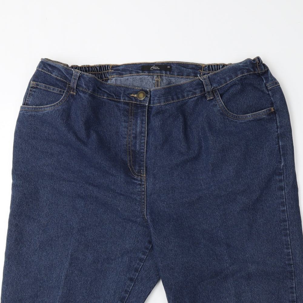 Bonmarché Womens Blue  Denim Cut-Off Shorts Size 20