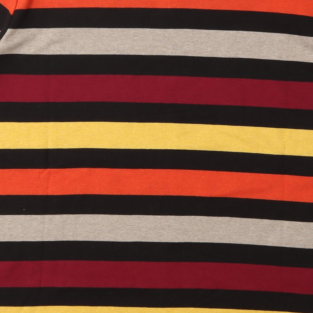 Maine Womens Red Striped  Basic T-Shirt Size 22