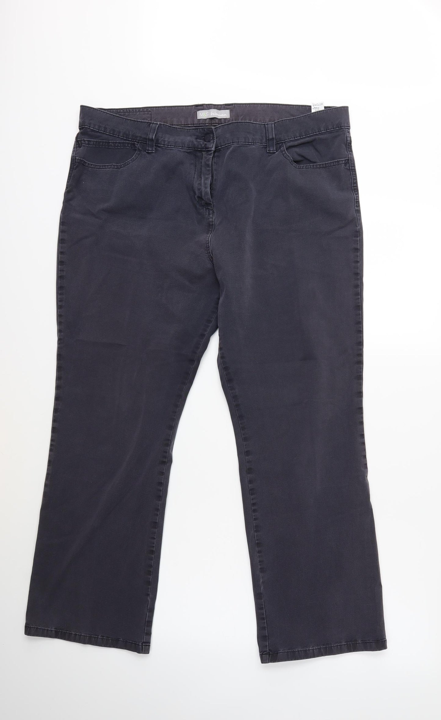 Marks and Spencer Womens Grey  Denim Bootcut Jeans Size 20 L26 in