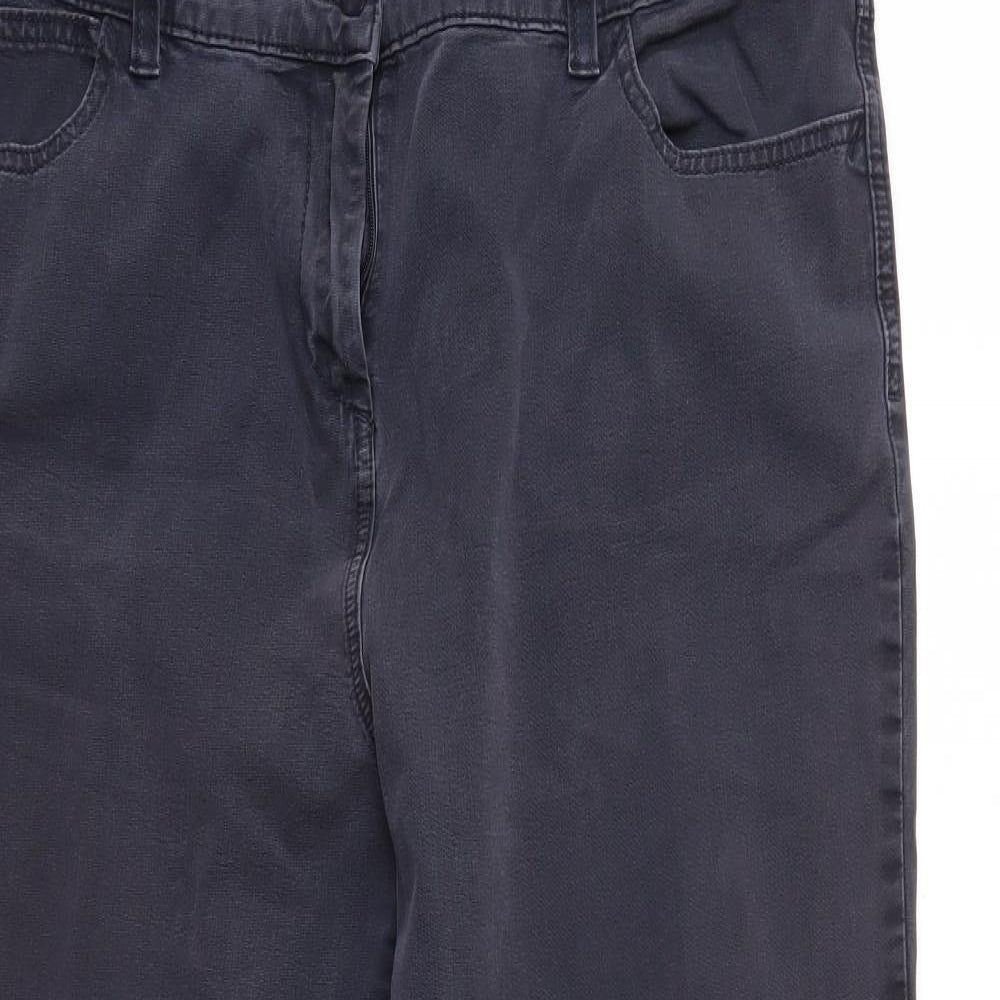 Marks and Spencer Womens Grey  Denim Bootcut Jeans Size 20 L26 in