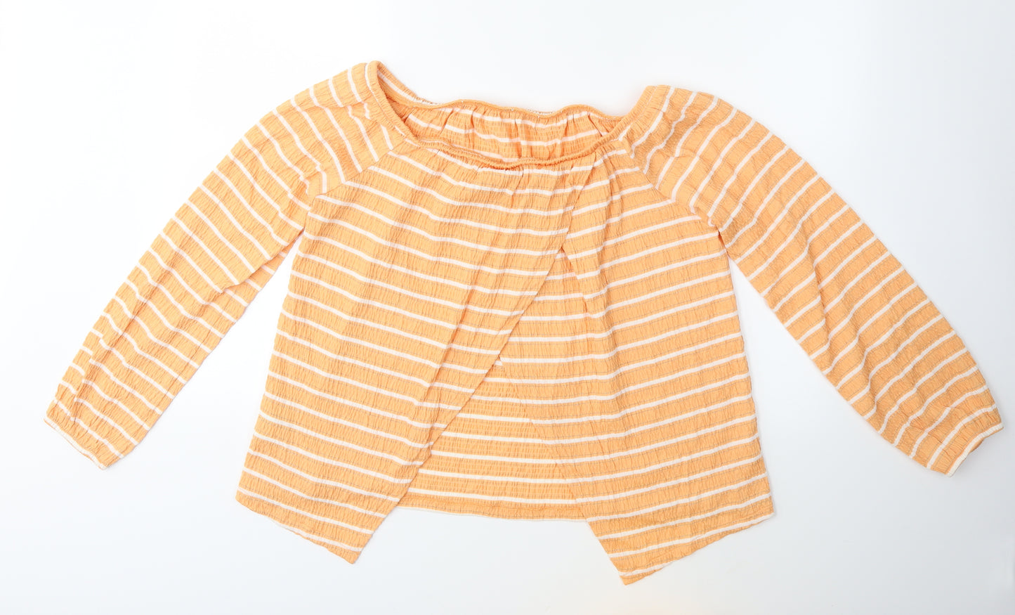 NEXT Womens Orange Striped  Basic Blouse Size 14