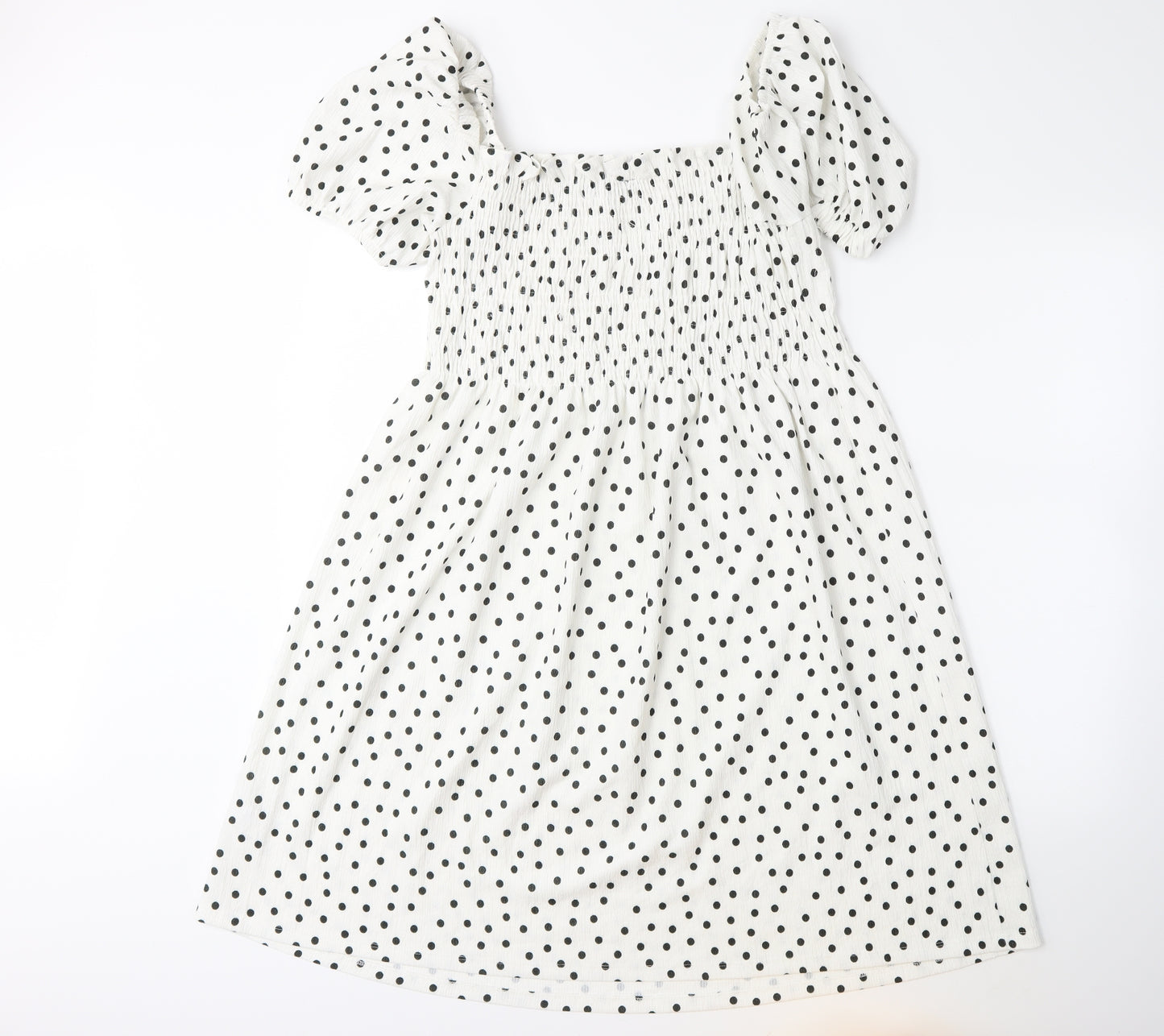 F&F Womens White Polka Dot  A-Line  Size 20
