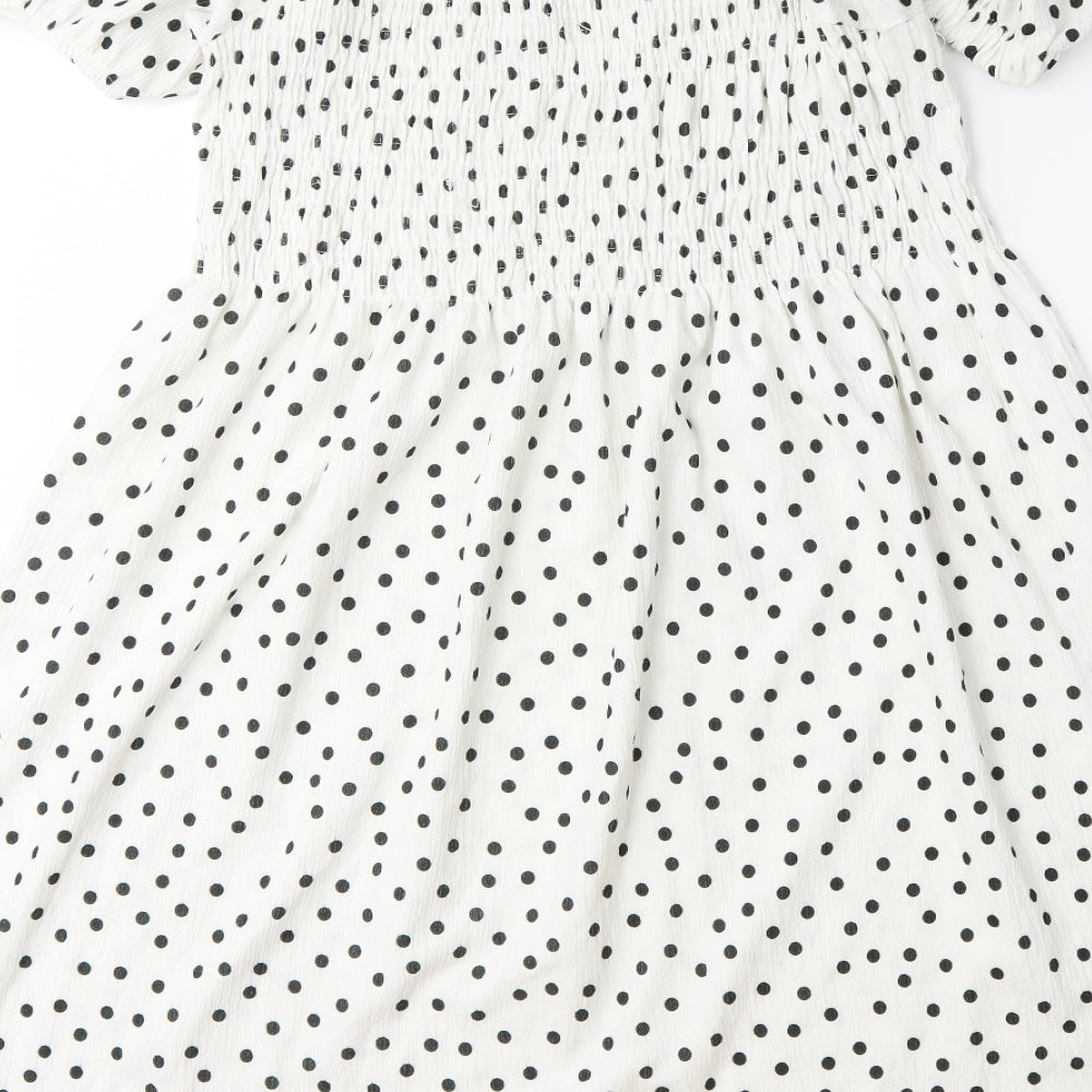 F&F Womens White Polka Dot  A-Line  Size 20
