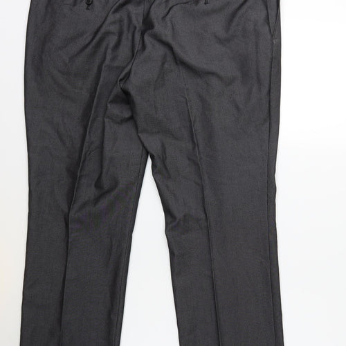 NEXT Mens Grey Striped  Trousers  Size 38 in L30 in