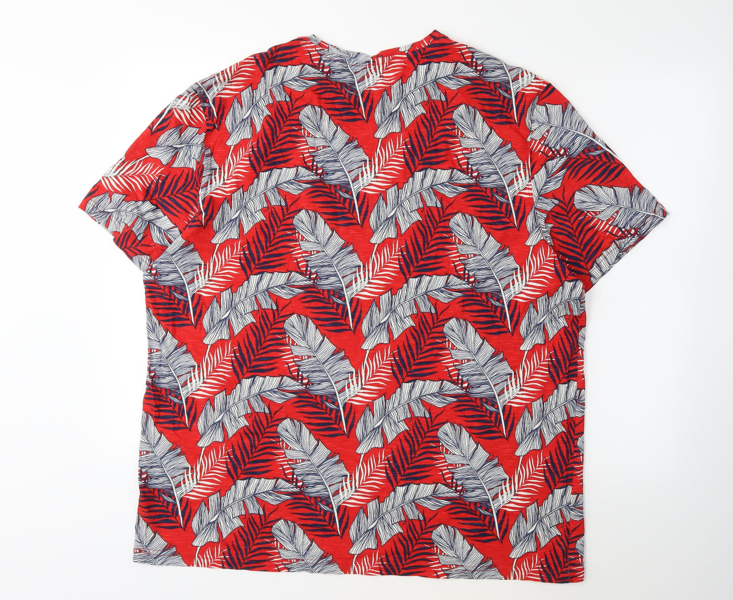 George Mens Red Floral   T-Shirt Size 2XL