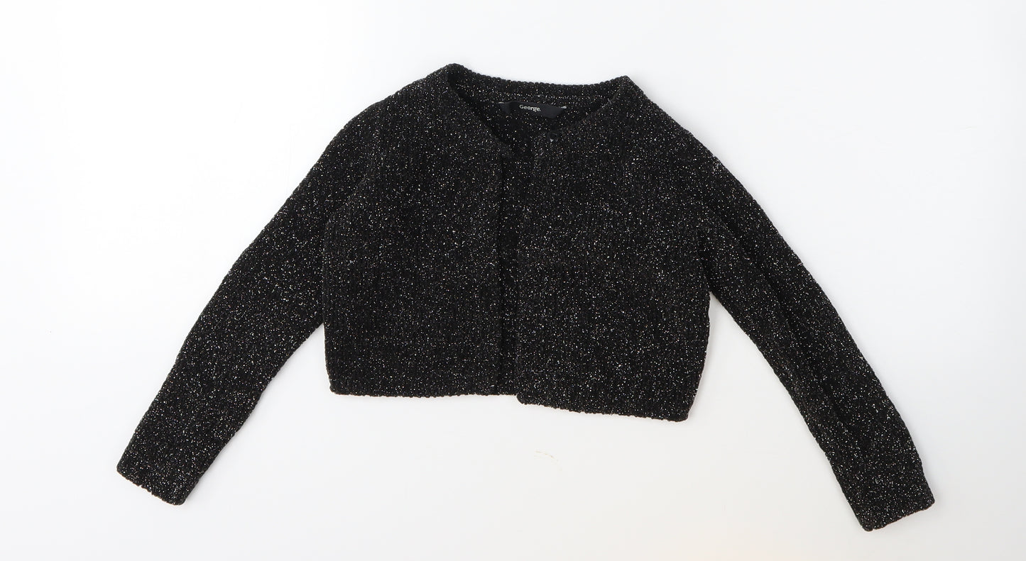 George Girls Black   Cardigan Jumper Size 4-5 Years