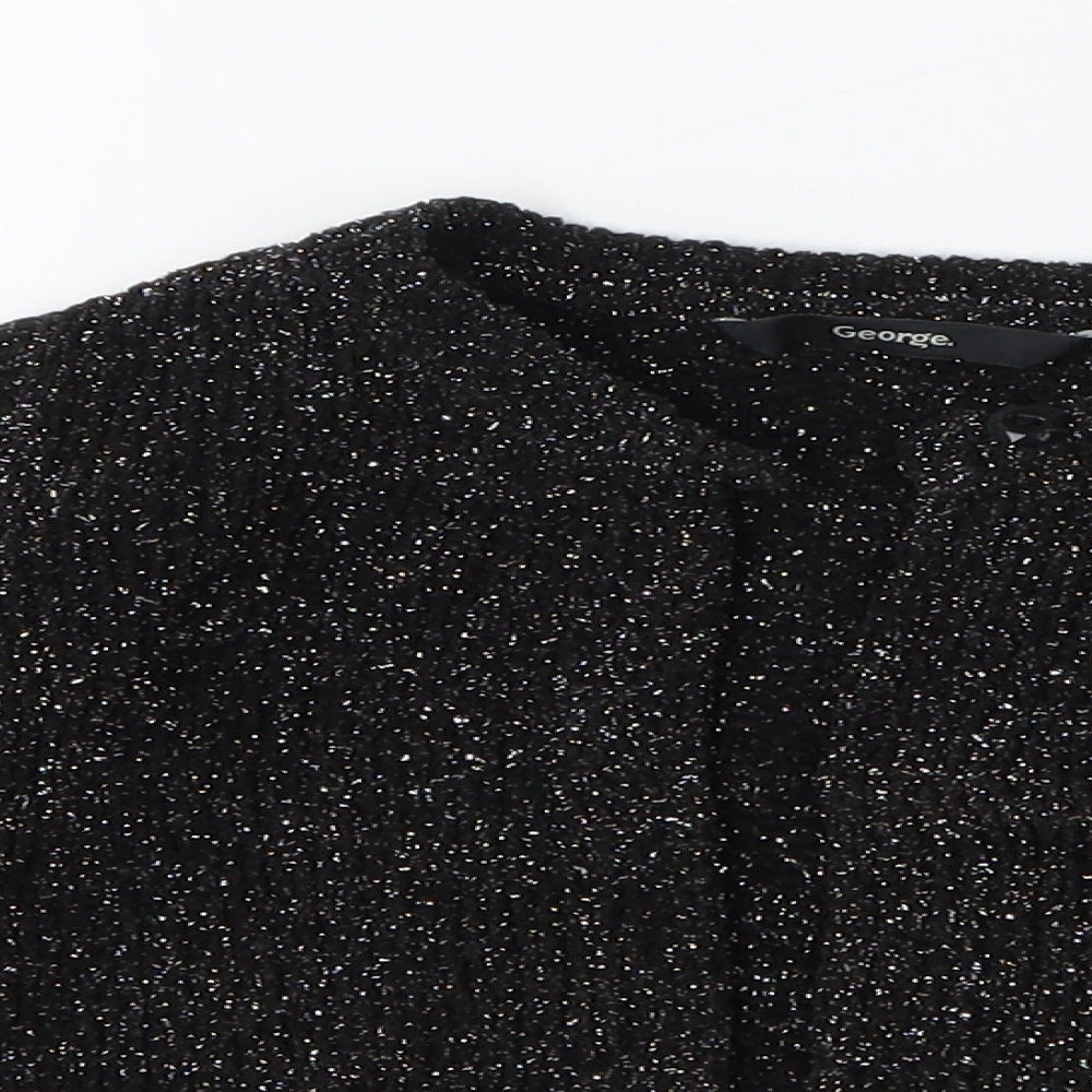 George Girls Black   Cardigan Jumper Size 4-5 Years