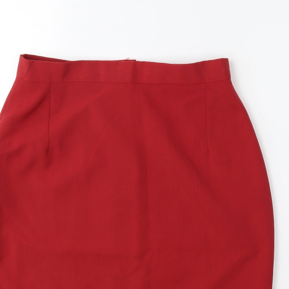 Expressions Womens Red   Straight & Pencil Skirt Size 14