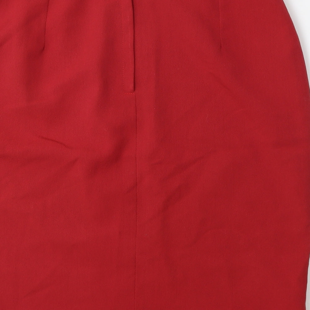 Expressions Womens Red   Straight & Pencil Skirt Size 14