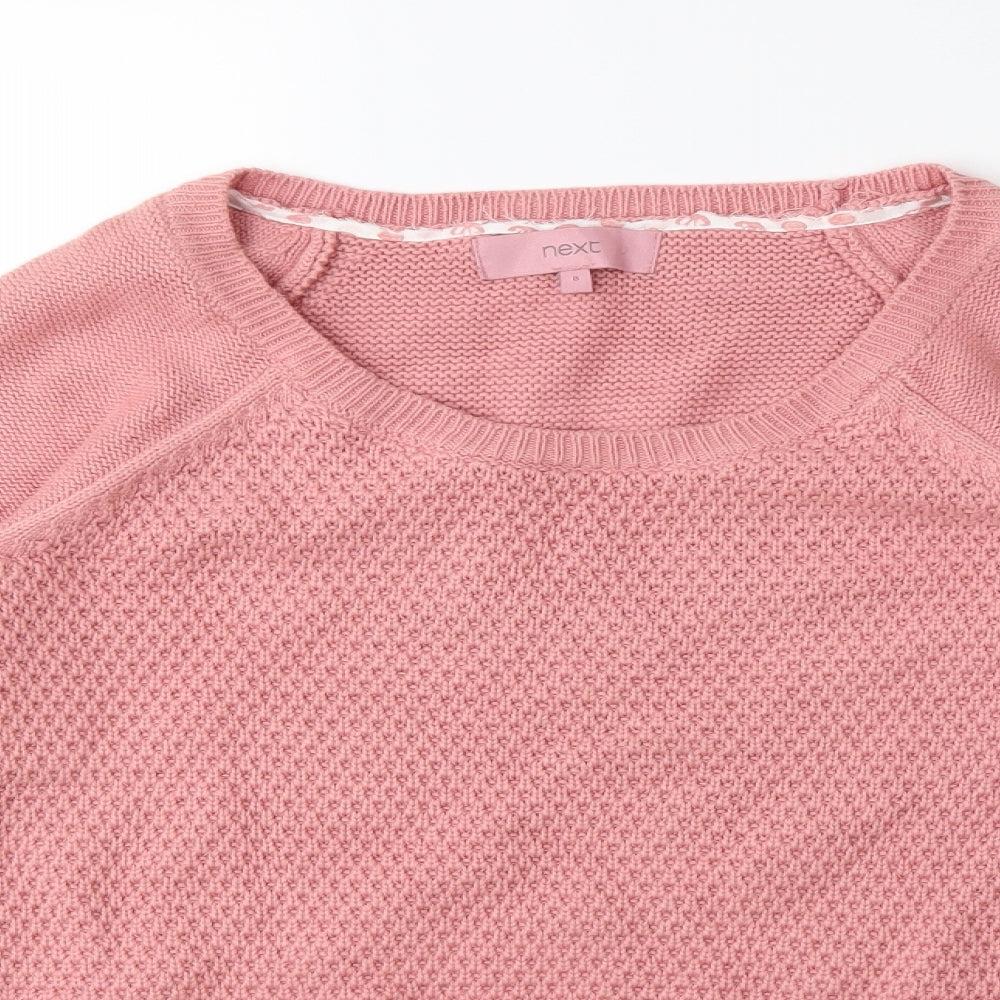 NEXT Womens Pink  Knit Pullover Jumper Size 8