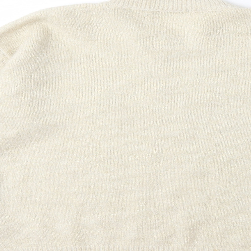 TU Womens Beige  Knit Pullover Jumper Size 10