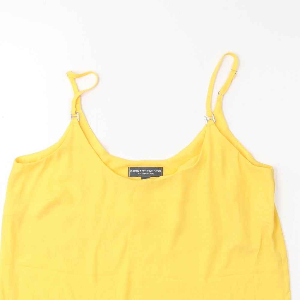 Dorothy Perkins Womens Yellow   Basic Blouse Size 12