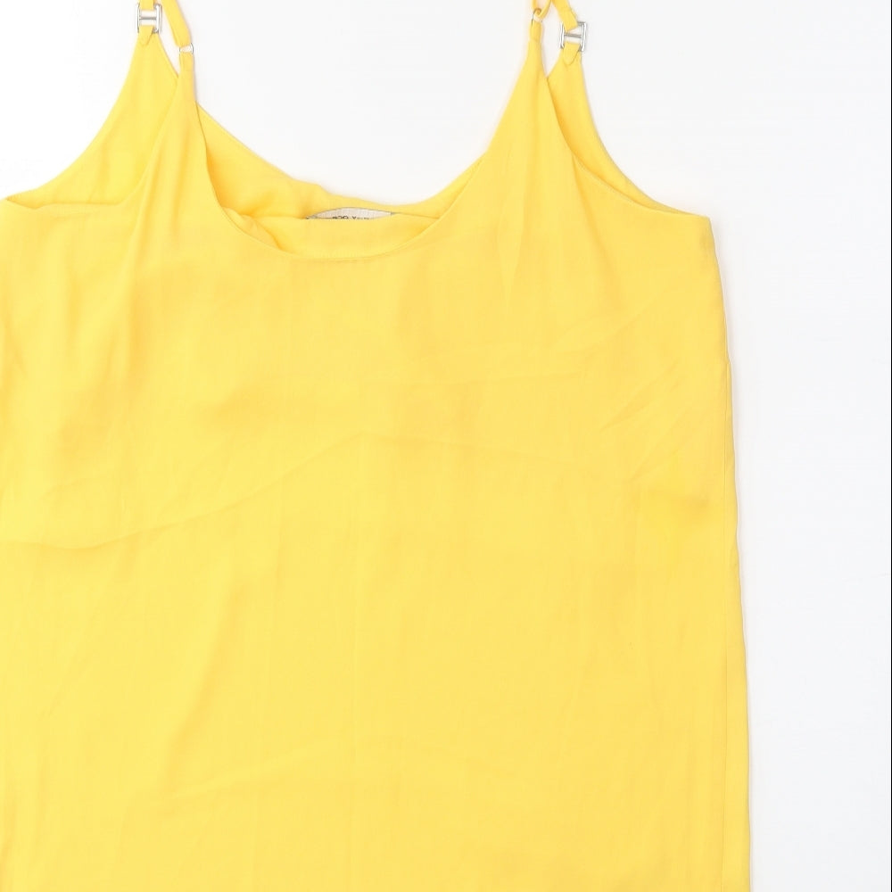 Dorothy Perkins Womens Yellow   Basic Blouse Size 12