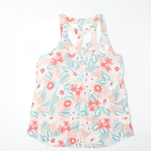 New Look Womens Pink Floral  Basic Blouse Size 12
