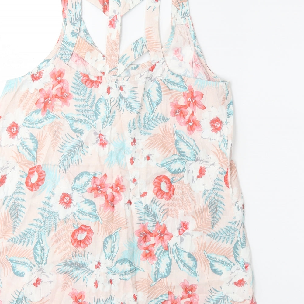 New Look Womens Pink Floral  Basic Blouse Size 12