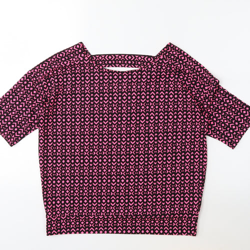 NEXT Womens Pink Geometric  Basic T-Shirt Size 6