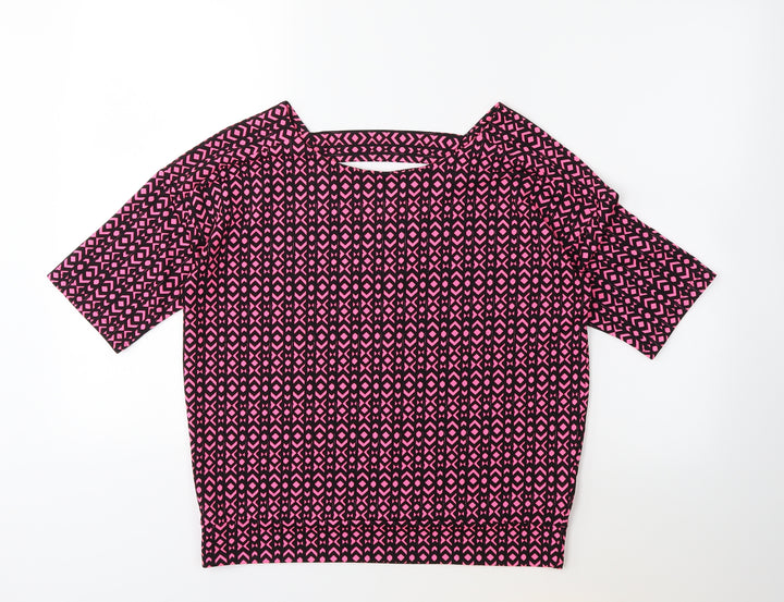 NEXT Womens Pink Geometric  Basic T-Shirt Size 6