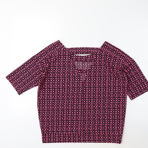 NEXT Womens Pink Geometric  Basic T-Shirt Size 6