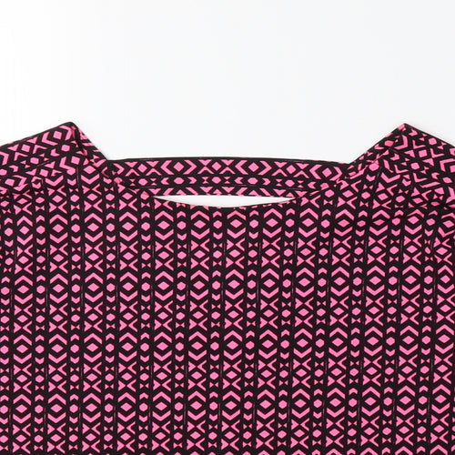 NEXT Womens Pink Geometric  Basic T-Shirt Size 6