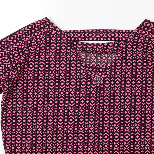 NEXT Womens Pink Geometric  Basic T-Shirt Size 6