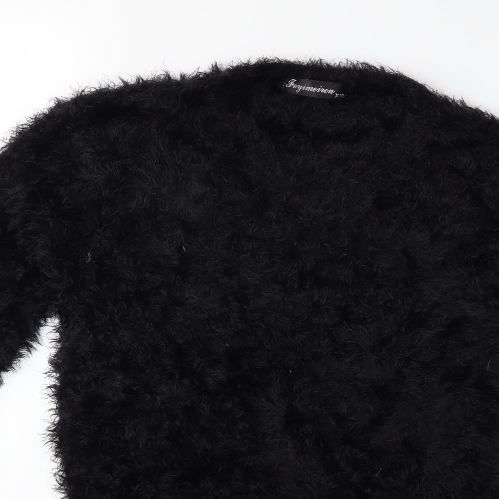 Feyimeinen Womens Black   Pullover Jumper Size 2XL