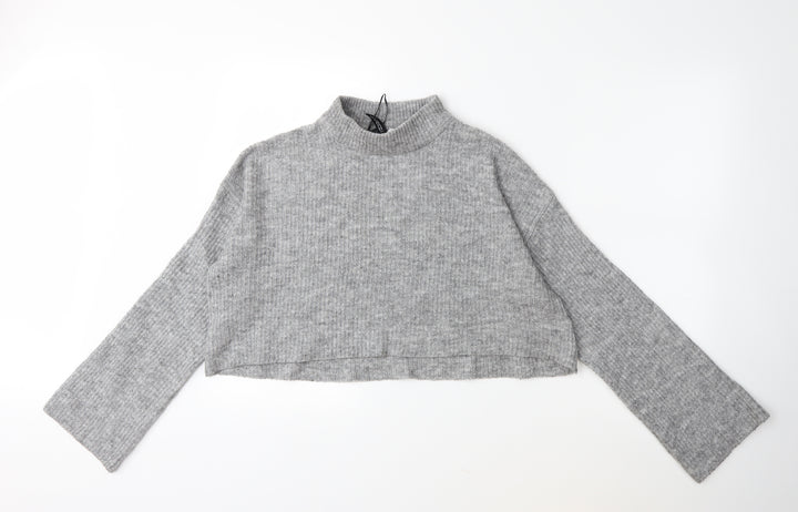 H&M Womens Grey Knit Pullover Jumper Size S
