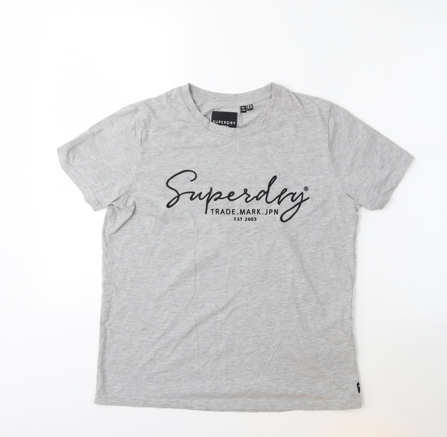 Superdry Womens Grey   Basic T-Shirt Size 14
