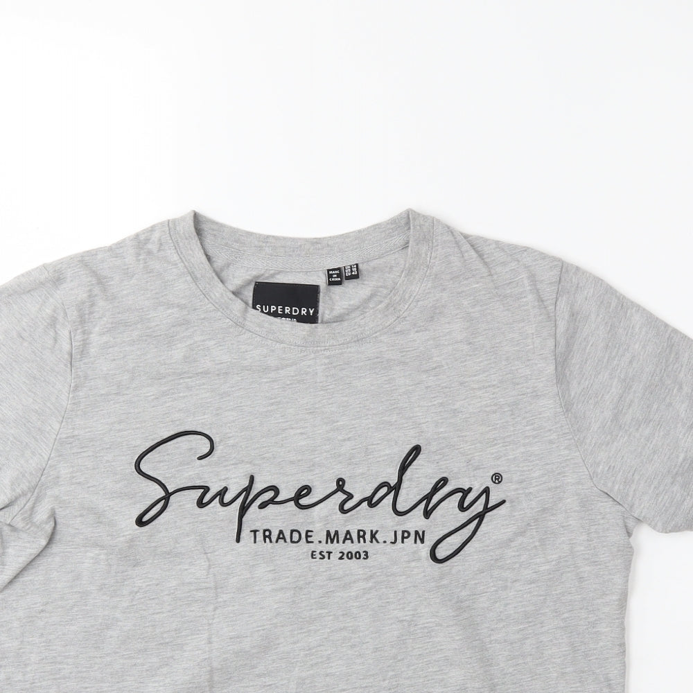 Superdry Womens Grey   Basic T-Shirt Size 14